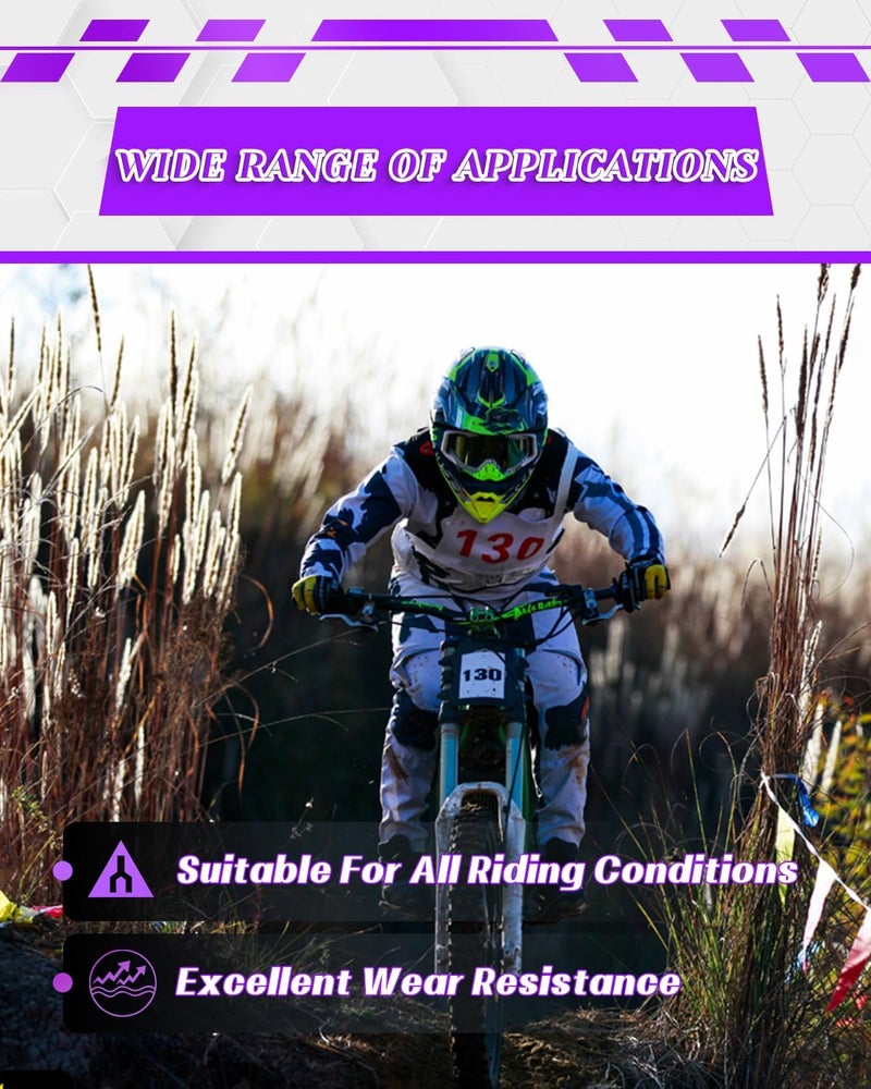 NACORE Real Carbon Fiber Number Plate DH Fork Name License Plate for Sur Ron X, Talaria Sting MX3/MX4, X160/X260 Electric Dirt Bike or DH Bike, PURPLE GOLD - Image 4